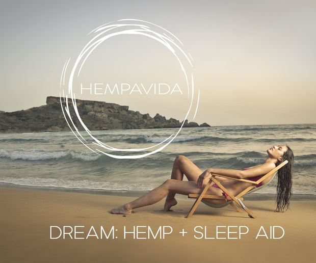 image of relaxed woman on beach chair. buy cbd sleep aid capsules online usa from Hempavida Los Angeles, California.